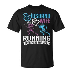 Husband And Wife Running Sweet ValentineaS Day Unisex T-Shirt